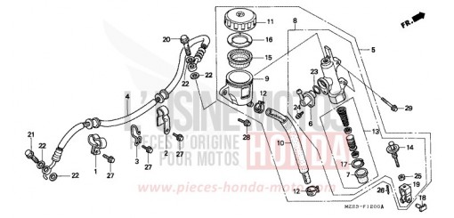 MAITRE-CYLINDRE FREIN AR. CYLINDRE CBR1000FP de 1993